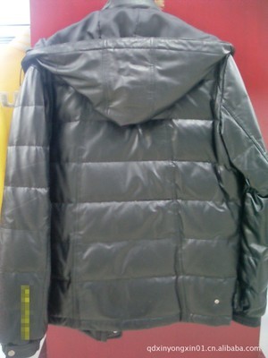 【供應男式休閑皮羽絨服】價格,廠家,圖片,男式皮衣、皮夾克,青島鑫永信皮革制品-